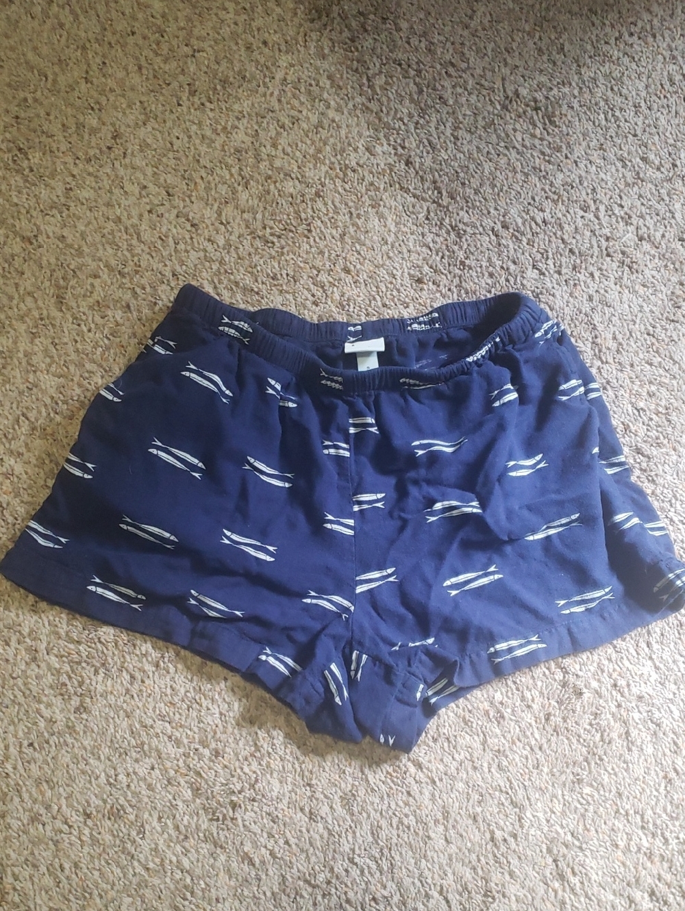 A New Day Navy Blue Fish Shorts